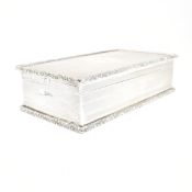 GEORGE V HALLMARKED SILVER CIGARETTE BOX