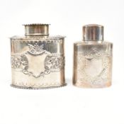 TWO VICTORIAN HALLMARKED SILVER TEA CADDIES