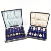 CASED SET OF HALLMARKED SILVER APOSTLE & SOUVENIR SPOONS