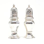 PAIR OF GEORGE V HALLMARKED SILVER CRUETS