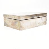 EARLY 20TH CENTURY HALLMARKED SILVER WOOD LINED CIGARETTE BOX