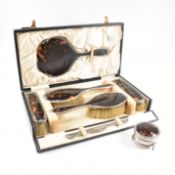 1920S ELKINGTON & CO SILVER & TORTOISESHELL VANITY SET