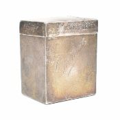 EARLY 20TH CENTURY HALLMARKED SILVER WOOD LINED CARD CASE