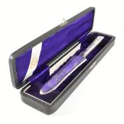 CHINESE CASED SILVER KNIFE BY TUCK CHANG