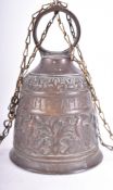 19TH CENTURY HEAVY BRASS ECCLESIASTICAL BELL / KNOCKER