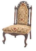 VICTORIAN 19TH CENTURY WALNUT NURSING / LADIES CHAIR