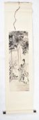 FU BAOSHI (1904 - 1965) - INK & COLOUR HAND PAINTED SCROLL