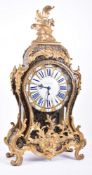 19TH CENTURY ADAM THOMSON BOULLE WORK LARGE MANTEL CLOCK