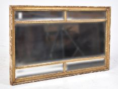 19TH CENTURY REGENCY GILT & GESSO WOOD TRIPTYCH MIRROR