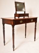 LATE VICTORIAN MAHOGANY WRITING TABLE DESK & MIRROR