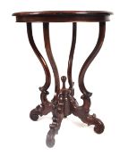 VICTORIAN 19TH CENTURY ROSEWOOD CIRCULAR SIDE TABLE