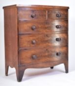 19TH CENTURY GEORGE III MAHOGANY BACHELORS CHEST