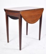 19TH CENTURY GEORGE III CONCH SHELL INLAID PEMBROKE TABLE