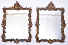 ITALIAN 19TH CENTURY BAROQUE STYLE GILT & GESSO MIRRORS