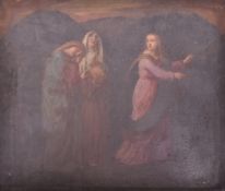 MID 18TH CENTURY ECCLESIASTICAL RELIGIOUS OIL ON CANVAS