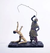 FRANZ BERGMAN - COLD PAINTED BRONZE MODEL OF SLAVE TRADER
