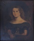 BRITISH NAIVE SCHOOL (19TH CENTURY) - OIL ON CANVAS PORTRAIT