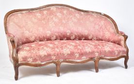 19TH CENTURY VICTORIAN ROSEWOOD CANAPE SOFA
