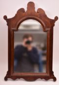 19TH CENTURY MAHOGANY SHAPED PIER MIRROR