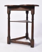 17TH CENTURY CARVED OAK CLOVER TREFOIL TABLE