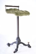 19TH CENTURY BRASS AND CAST IRON CELLO STOOL