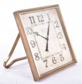 ASPREY OF LONDON - ART DECO BRASS DESK CLOCK