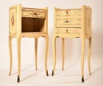 PAIR OF EARLY 20TH CENTURY FRENCH CHEVET BEDSIDE TABLES