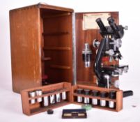 W WATSON & SONS - ' BACTIL BINOCULAR ' - MID CENTURY MICROSCOPE