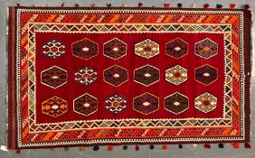 20TH CENTURY SOUTH WEST PERSIAN QASHQAI KILIM FLOOR RUG