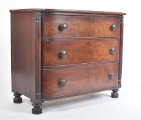 REGENCY 19TH CENTURY MAHOGANY CHEST OF DRAWERS