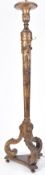 CLASSICAL EARLY 20TH CENTURY GILT WOOD STANDARD LAMP
