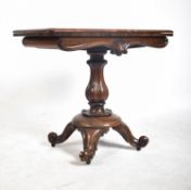WILLIAM IV 19TH CENTURY ROSEWOOD FOLDING TEA TABLE
