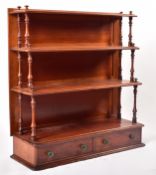 19TH CENTURY VICTORIAN MAHOGANY WATERFALL BOOKCASE