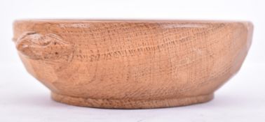 ROBERT MOUSEMAN - 20TH CENTURY CARVED OAK BOWL