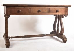 19TH CENTURY FRENCH SOLID OAK WRITING TABLE DESK