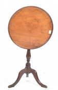 VICTORIAN MAHOGANY TILT TOP TRIPOD WINE OCCASIONAL TABLE