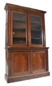 19TH CENTURY MAHOGANY GLAZED LIBRARY BOOKCASE