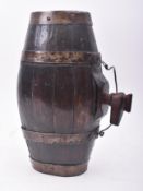 VICTORIAN 19TH CENTURY OAK & BRASS BOUND CARRY-ON BARREL