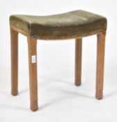 ELIZABETH II LIMED OAK UPHOLSTERED CORONATION STOOL