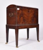 19TH CENTURY GEORGE III FLAME MAHOGANY WINE COOLER