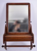 19TH CENTURY VICTORIAN MAHOGANY HANGING MIRROR