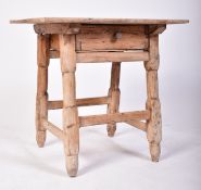 19TH CENTURY EUROPEAN PLANKED PINE ALPINE TABLE
