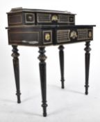 19TH CENTURY NAPOLEON III MANNER LACQUERED WRITING DESK