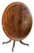 19TH CENTURY GEORGE III MAHOGANY BREAKFAST TABLE