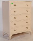 20TH CENTURY FRENCH STYLE PAINTED CHEST OF DRAWERS