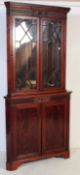 VICTORIAN 19TH CENTURY MAHOGANY DOUBLE CORNER CABINET