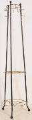 ORIGINAL 1950'S EBONISED BRASS HALL STAND COAT RACK