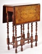 19TH CENTURY WALNUT & OAK QUEEN ANNE SIDE TABLE
