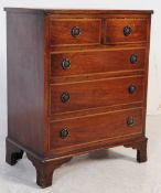EDWARDIAN MAHOGANY INLAID BACHELORS CHEST OF DRAWERS
