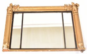 19TH CENTURY MAHOGANY AND GILT WOOD PIER WALL MIRROR
